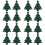 16Pièces Étuis Couverts Noël Vert Tissu Pour Table 4