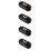 4Pièces Organizer Lunettes PU Noir Double Usage Compact 7