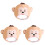 3Pièces Chapeaux Peluche Singe Beige Accessoire Costume 2