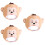3Pièces Chapeaux Peluche Singe Beige Accessoire Costume 6