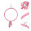 2Pièces Accessoire Perroquet Rose Pour Cage 11