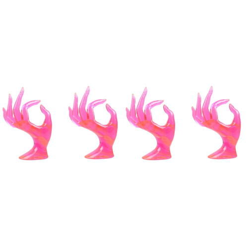 4Pièces Support Bijoux Rose Présentoir Main 1