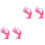 4Pièces Support Bijoux Rose Présentoir Main 3