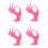 4Pièces Support Bijoux Rose Présentoir Main 5