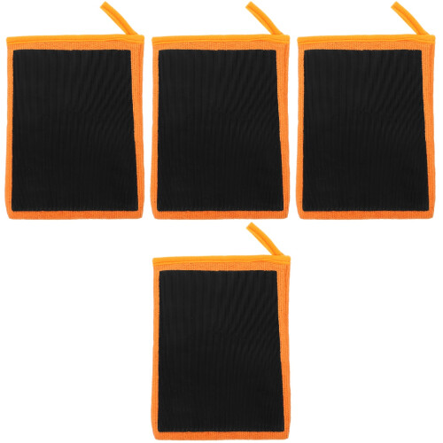 4Pièces Manchons Nettoyage Orange Éponge 1