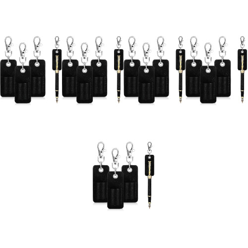 20Pièces Porte-Stylo PU Noir Multifonction Et 2
