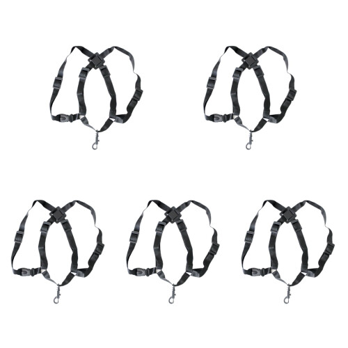 5Pièces Épaule Saxophone Nylon Noir Harnais Ajustable 1