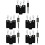 20Pièces Porte-Stylo PU Noir Multifonction Et 5