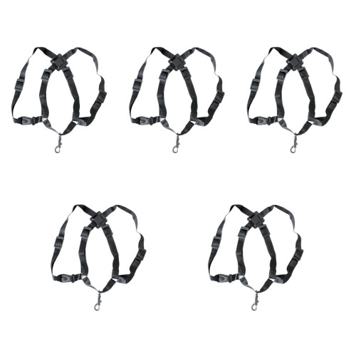 5Pièces Épaule Saxophone Nylon Noir Harnais Ajustable 2