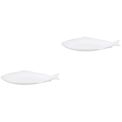 2Pièces Céramique Motif Poisson Pour Usage Culinaire