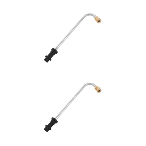 2Pièces Accessoire Rallonge Pression Lance Nettoyeur Argent 1