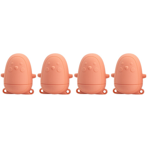 4Pièces Jouets Bain Enfant Rouge Silicone Décoration 2