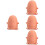 4Pièces Jouets Bain Enfant Rouge Silicone Décoration 5