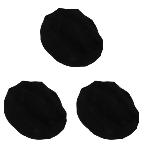 3Pièces Bonnet Soie Noir Taille Protection 1