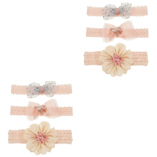 2Ensembles Bandeaux Bébé Colorés Doux Élastiques 2