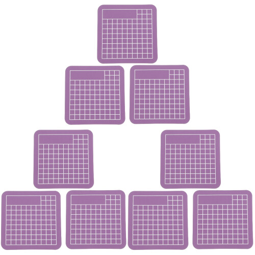 9Pièces Tapis Art Gravure PVC Violet Protection Table Durable 1