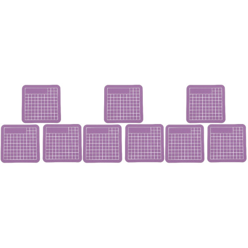 9Pièces Tapis Art Gravure PVC Violet Protection Table Durable 2