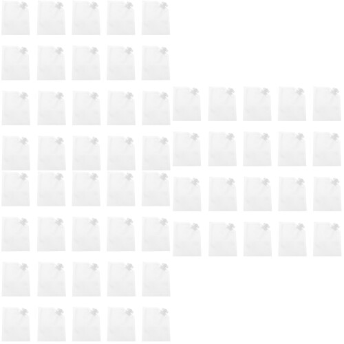60Pièces Sacs Rangement Cosmétiques Blancs Portables Et Étanches 2