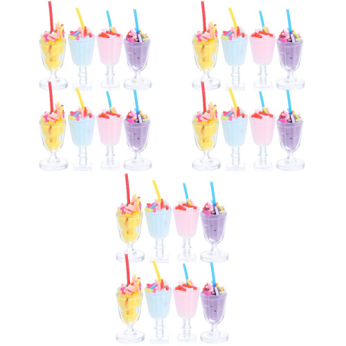 36Pièces Modèles Mini Glaces En Plastique Pour Décor Maison Miniature 1