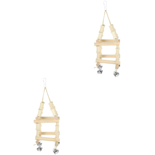 2St Beige Vogel Schommel Hangend Speelgoed 1