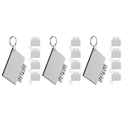 15Pièces Porte- Blank Sublimation Argenté Pour Créations DIY 2