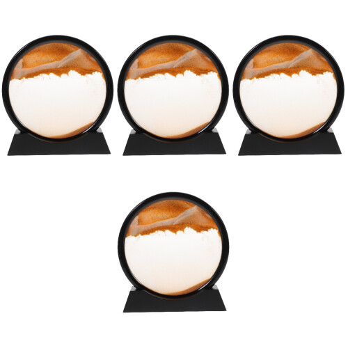 4Pièces Sablier 3D Décor De Table Sable Liquide Artistique 1