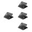 4Pièces Support Pliable Laptop Antidérapant Réglable Noir 6