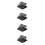 4Pièces Support Pliable Laptop Antidérapant Réglable Noir 8