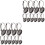 40Pièces Accessoires Boucles D'oreilles Fer Noir Pour 2
