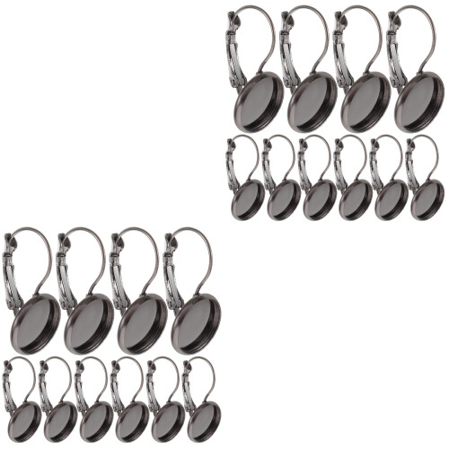 40Pièces Accessoires Boucles D'oreilles Fer Noir Pour 1