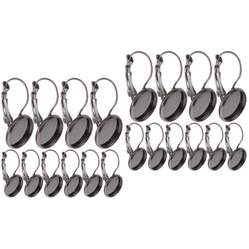 40Pièces Accessoires Boucles D'oreilles Fer Noir Pour 2