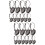 40Pièces Accessoires Boucles D'oreilles Fer Noir Pour 6