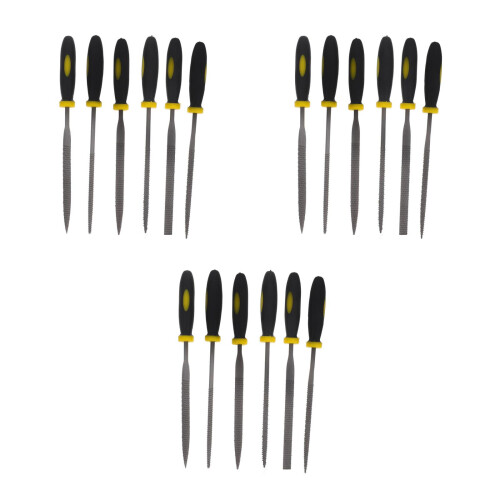 18Pièces Râpe Bois Outil Manche Ergonomique Noir 1