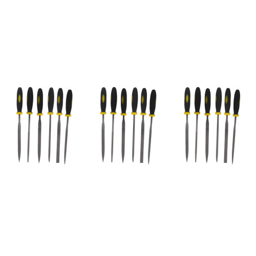 18Pièces Râpe Bois Outil Manche Ergonomique Noir 2