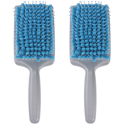 2Pièces Brosse Absorbante Bleue Manche Ergonomique Douceur 1