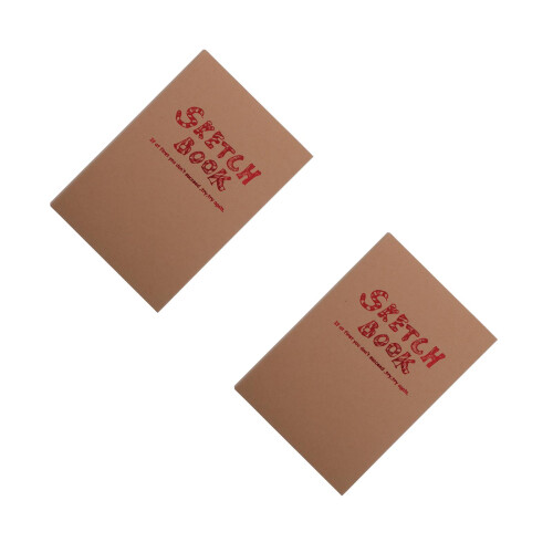 2Pièces Carnet À Dessin Papier Épais Couverture Rigide Portable 2