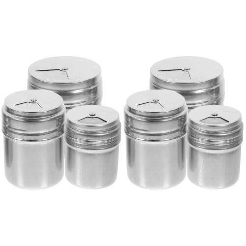 6Pièces Bouteilles Assaisonnement Argent Pour Usage Culinaire 1