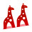 4Pièces - Rouge Girafe Antidérapant Pour Bureau 7