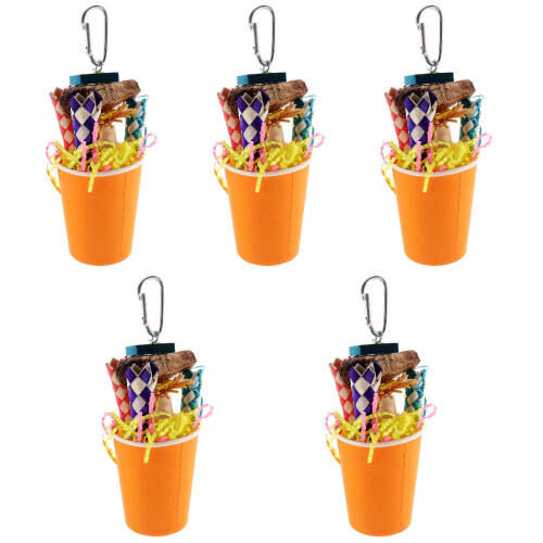 5Pièces Accessoires En Bois Suspendus Pour Oiseaux Perroquets 1