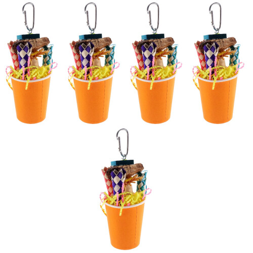 5Pièces Accessoires En Bois Suspendus Pour Oiseaux Perroquets 2