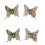 8Pièces Boutons De Métal Assortis Usage Intérieur Durable 10