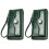 2Pièces Mode Vert En Cuir Et 2