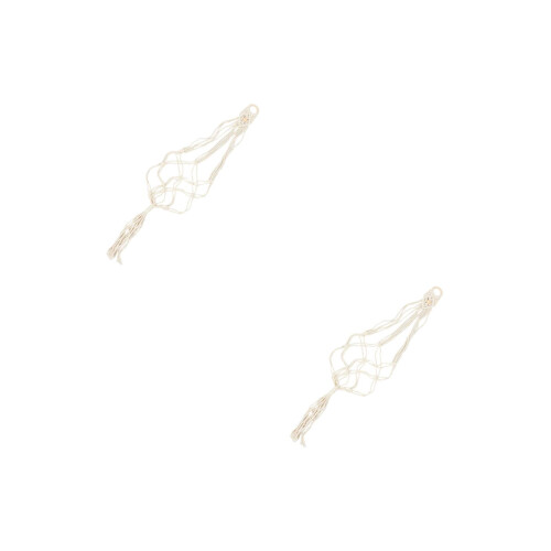 2Pièces Support Mural Ukulélé Macramé Lin Pratique 1