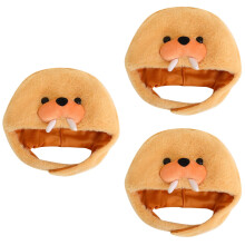 3Pièces Accessoire Tête Peluche Kaki Éléphant Pour Photo