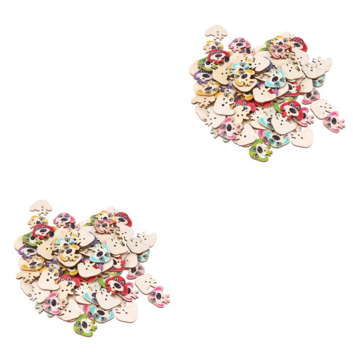 200Pièces Boutons En Bois Pour Couture 1