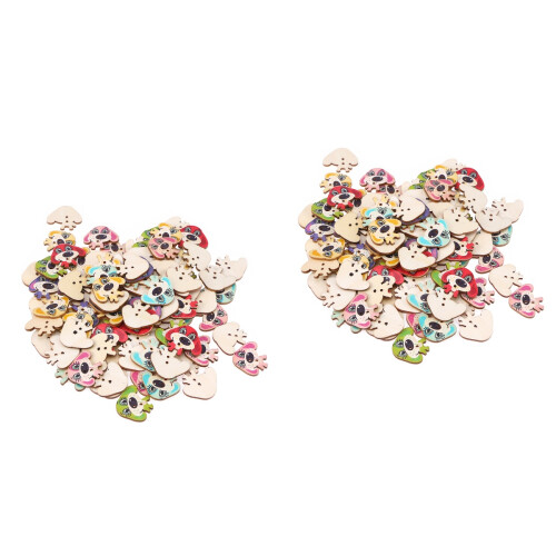 200Pièces Boutons En Bois Pour Couture 2