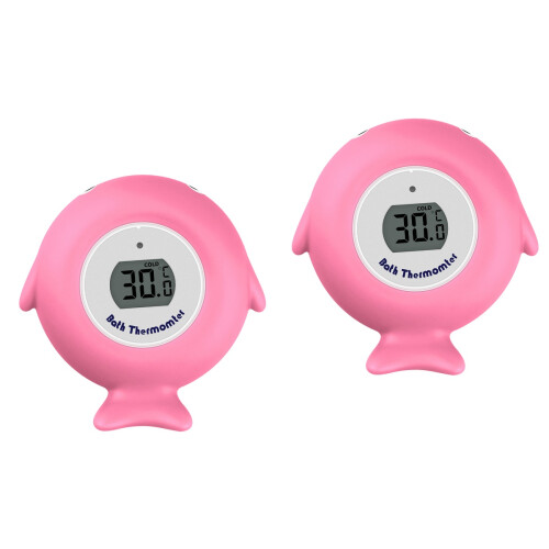 2Pièces Thermomètres Rose LED Pour Bain Bébé 2