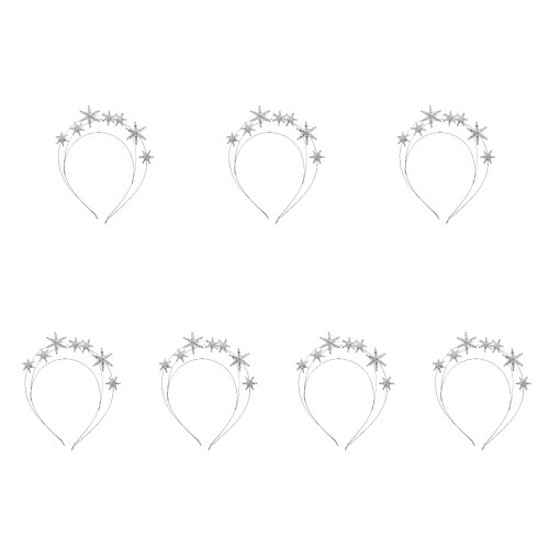 7Pièces Bandeau Étoile Argenté Accessoire Raffiné 1
