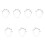 7Pièces Bandeau Étoile Argenté Accessoire Raffiné 3