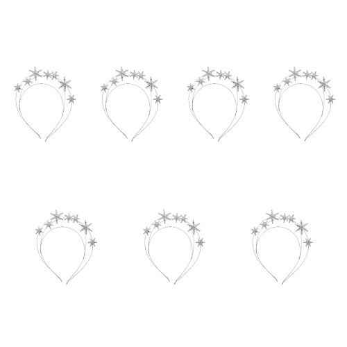 7Pièces Bandeau Étoile Argenté Accessoire Raffiné 2